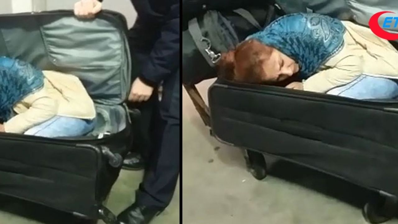 Valiz içinde Türkiye'ye girerken yakalandı