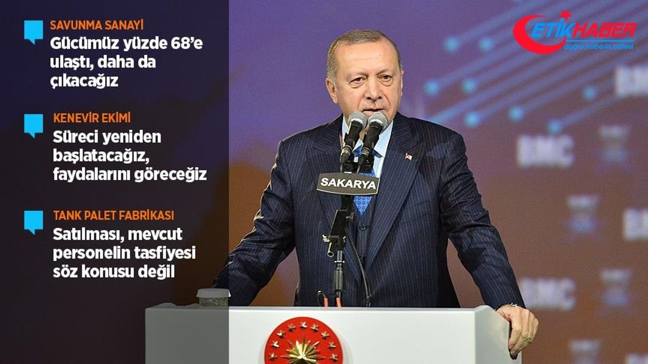 Cumhurbaşkanı Erdoğan: Savunma sanayindeki gücümüz yüzde 68'e ulaştı