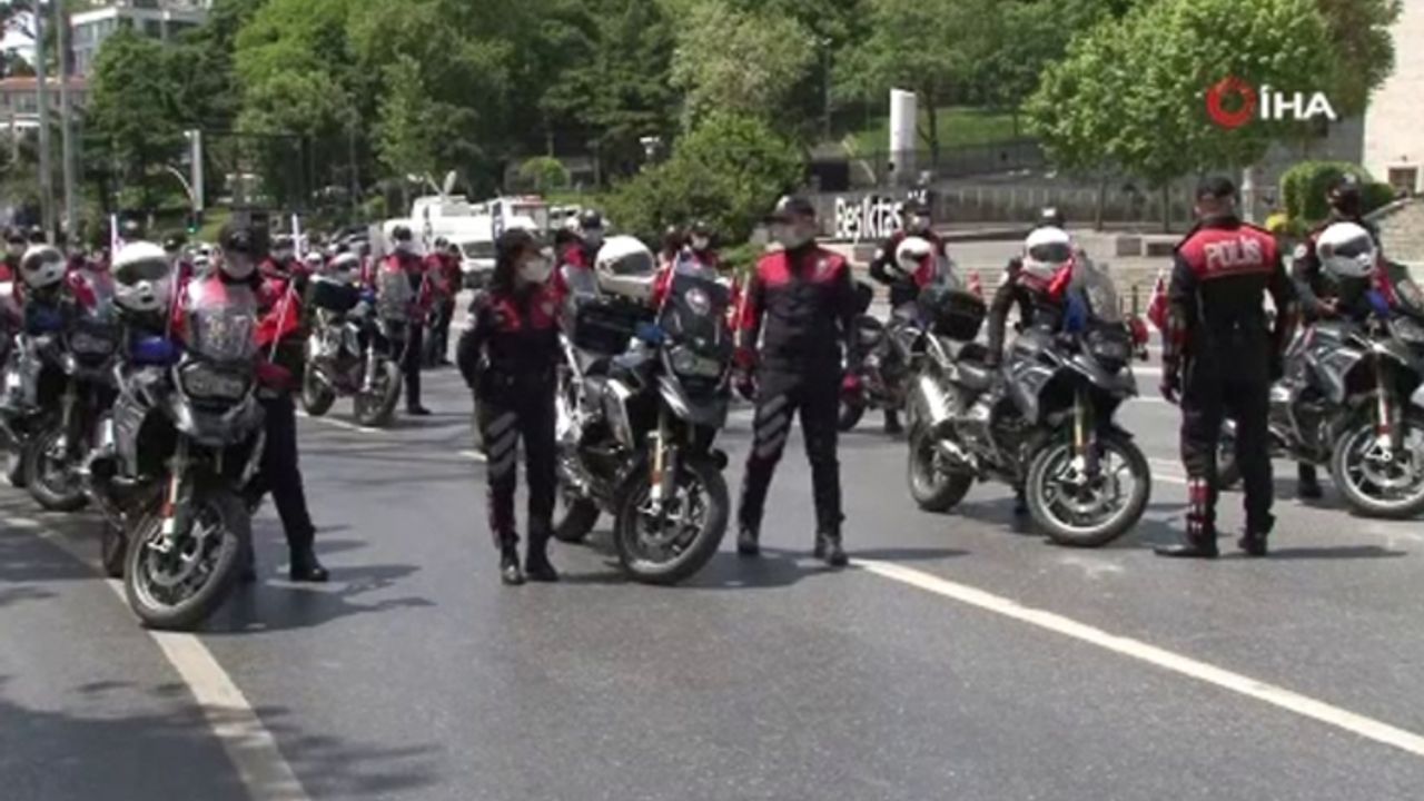 19 Mayıs’ın 101’inci yılında 101 motosikletli polis İstanbul turuna çıktı