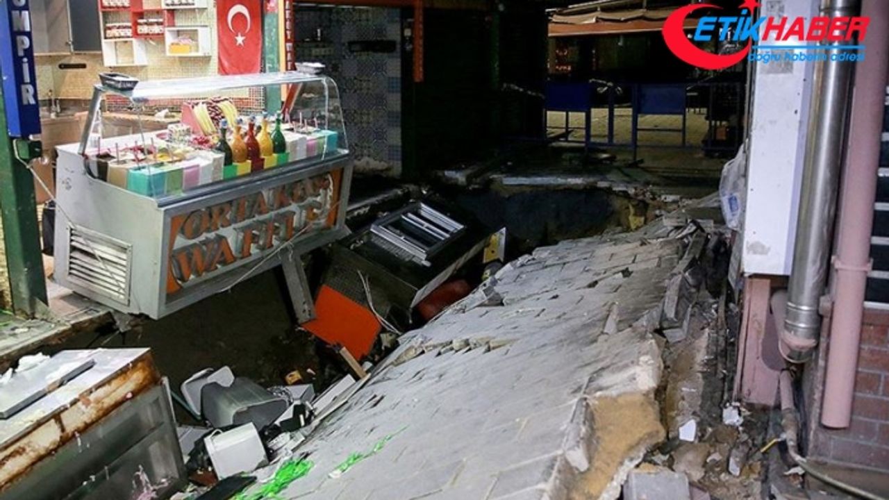Beşiktaş'ta yolun çökmesi sonucu bir kişi yaralandı