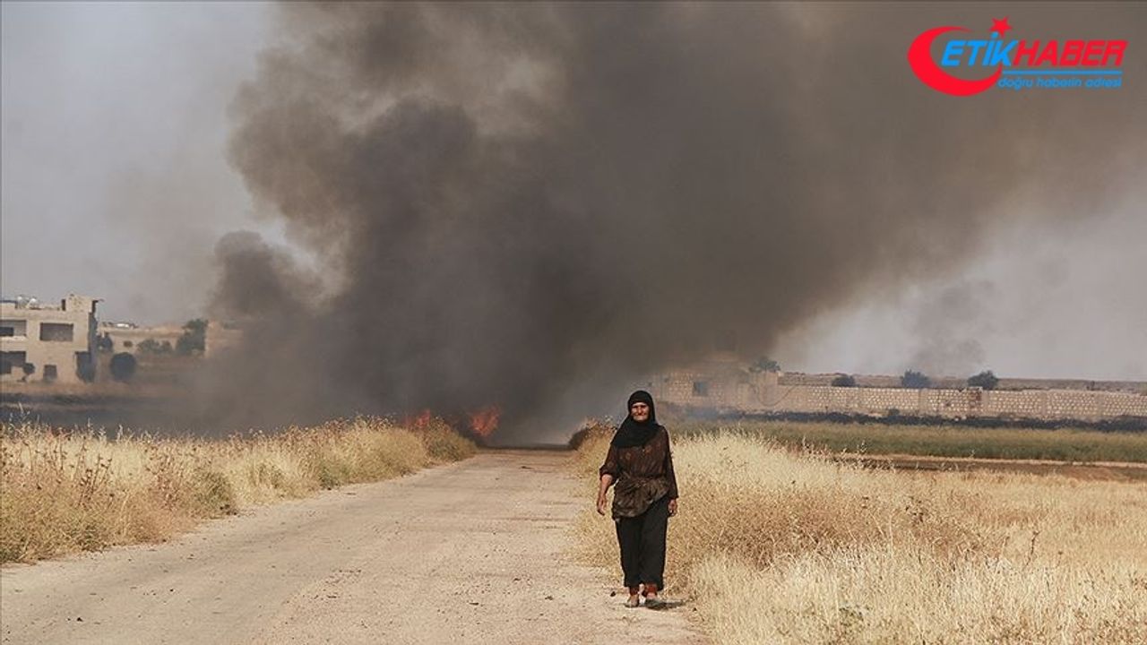 Suriye'de Esed rejimi halkın ekinlerini yakıyor