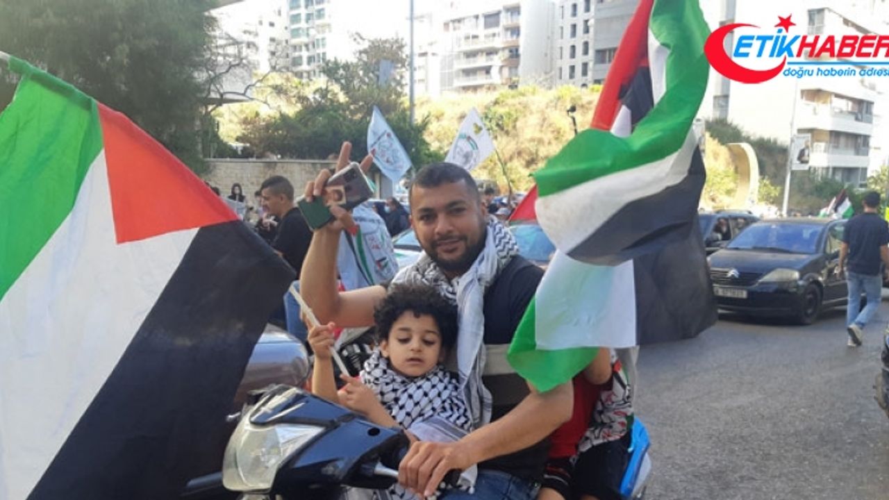 Lübnan'da Filistin'e destek protestosu düzenlendi