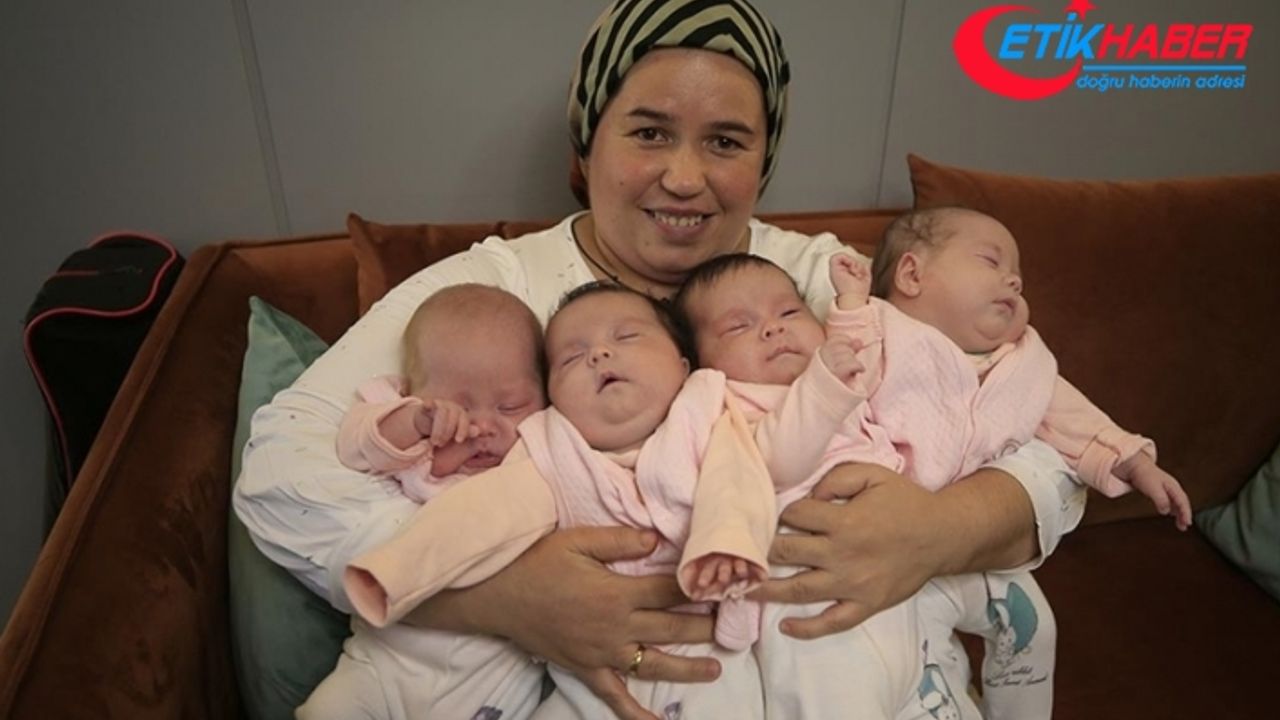Hamileyken Kovid-19'u yendi, dördüzleri mutluluğun adı oldu