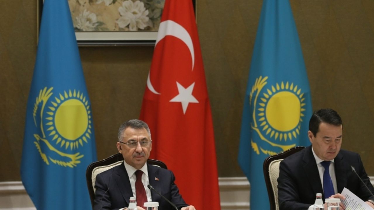 Cumhurbaşkanı Yardımcısı Oktay, Kazakistan Başbakanı İsmailov ile iş birliği koordinasyon toplantısına katıldı