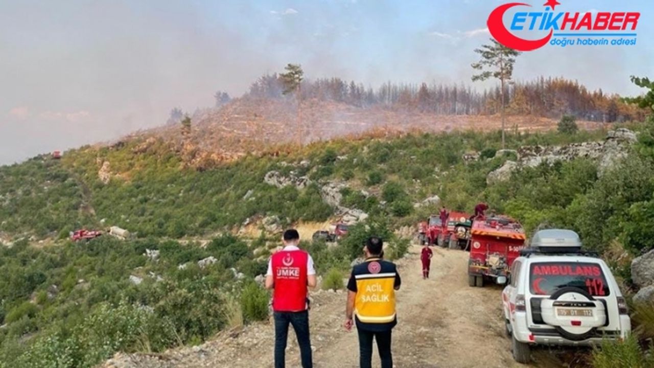 Burdur'daki orman yangınına havadan ve karadan müdahale sürüyor