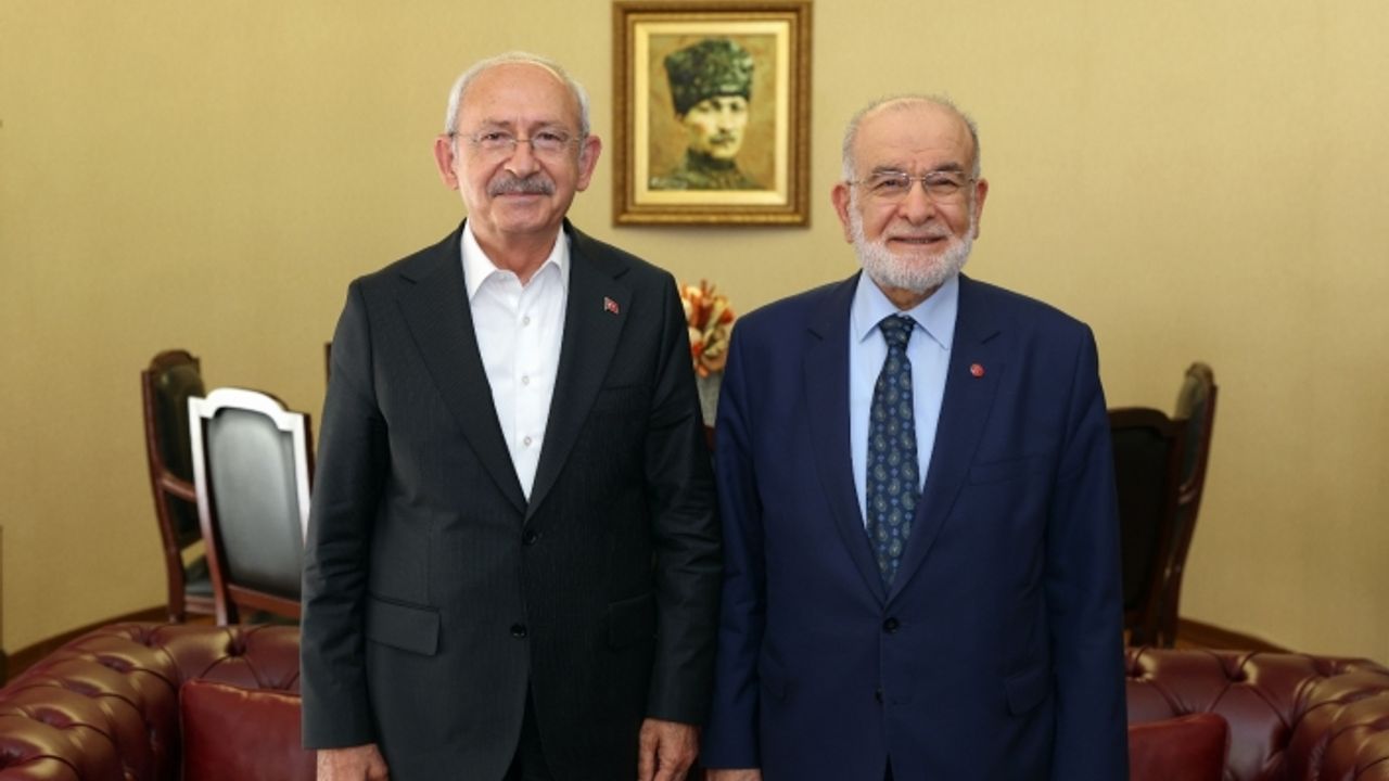 CHP lideri Kılıçdaroğlu, Saadet Partisi Genel Başkanı Karamollaoğlu ile görüştü