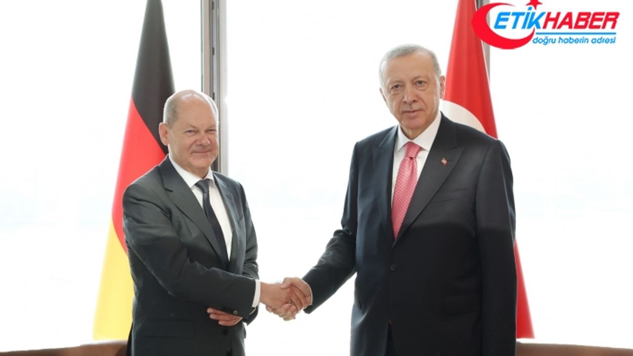 Cumhurbaşkanı Erdoğan, Almanya Başbakanı Scholz ile görüştü