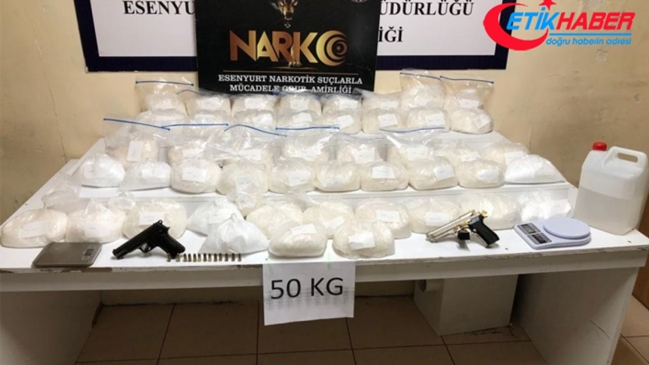 Esenyurt'ta uyuşturucu operasyonu: 50 kilo metanfetamin ele geçirildi