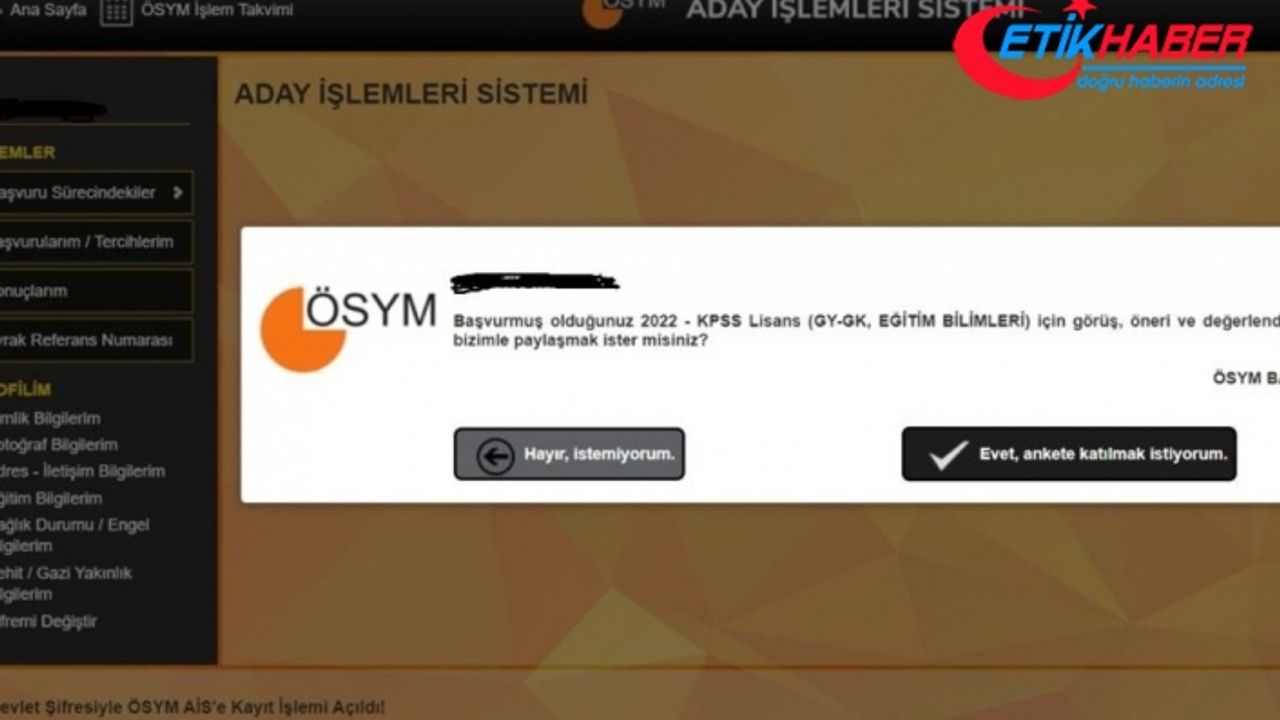 ÖSYM, 26 soruluk anketle KPSS adaylarının görüş, öneri ve değerlendirmesini aldı