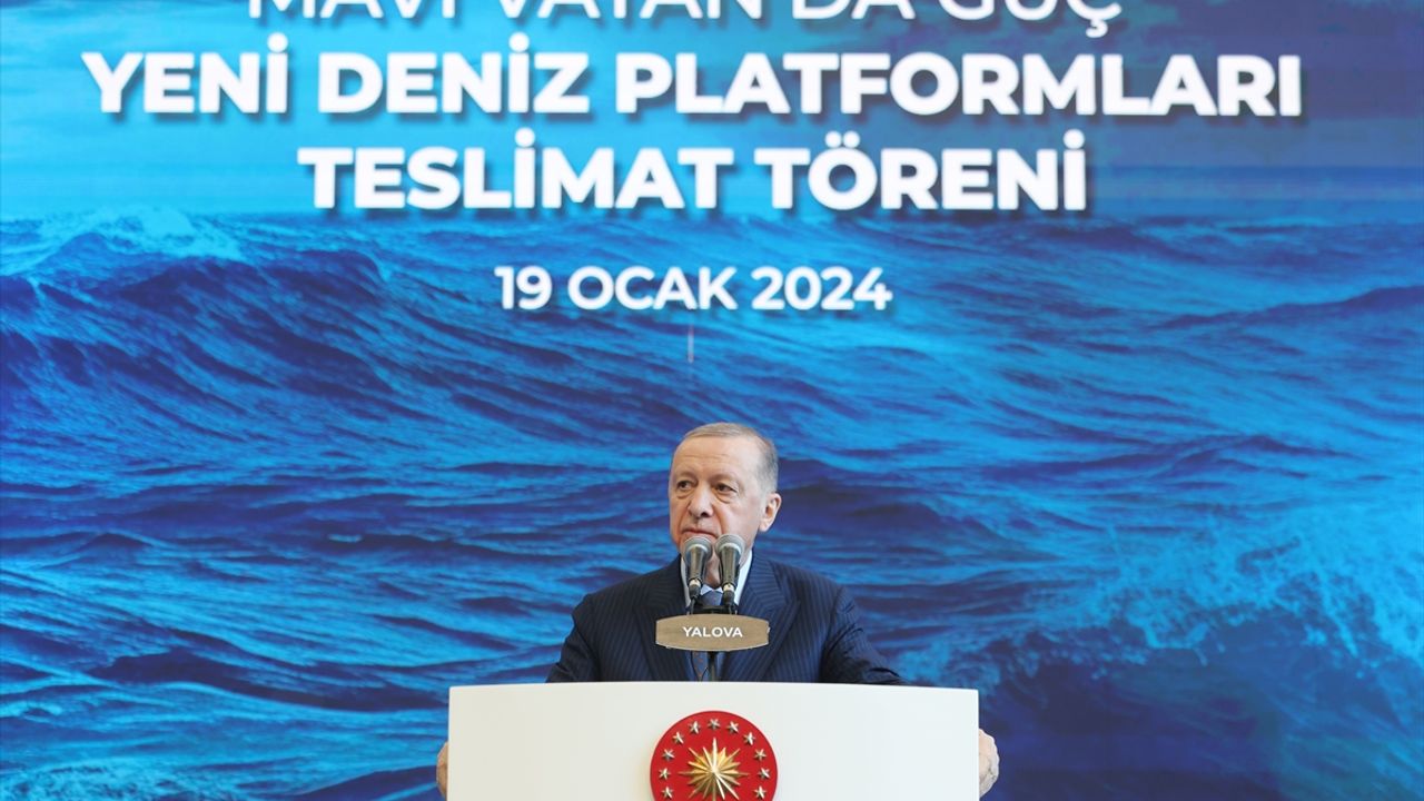 Cumhurbaşkanı Erdoğan, Mavi Vatan'da Güç: Yeni Deniz Platformları Teslimat Töreni'nde konuştu: