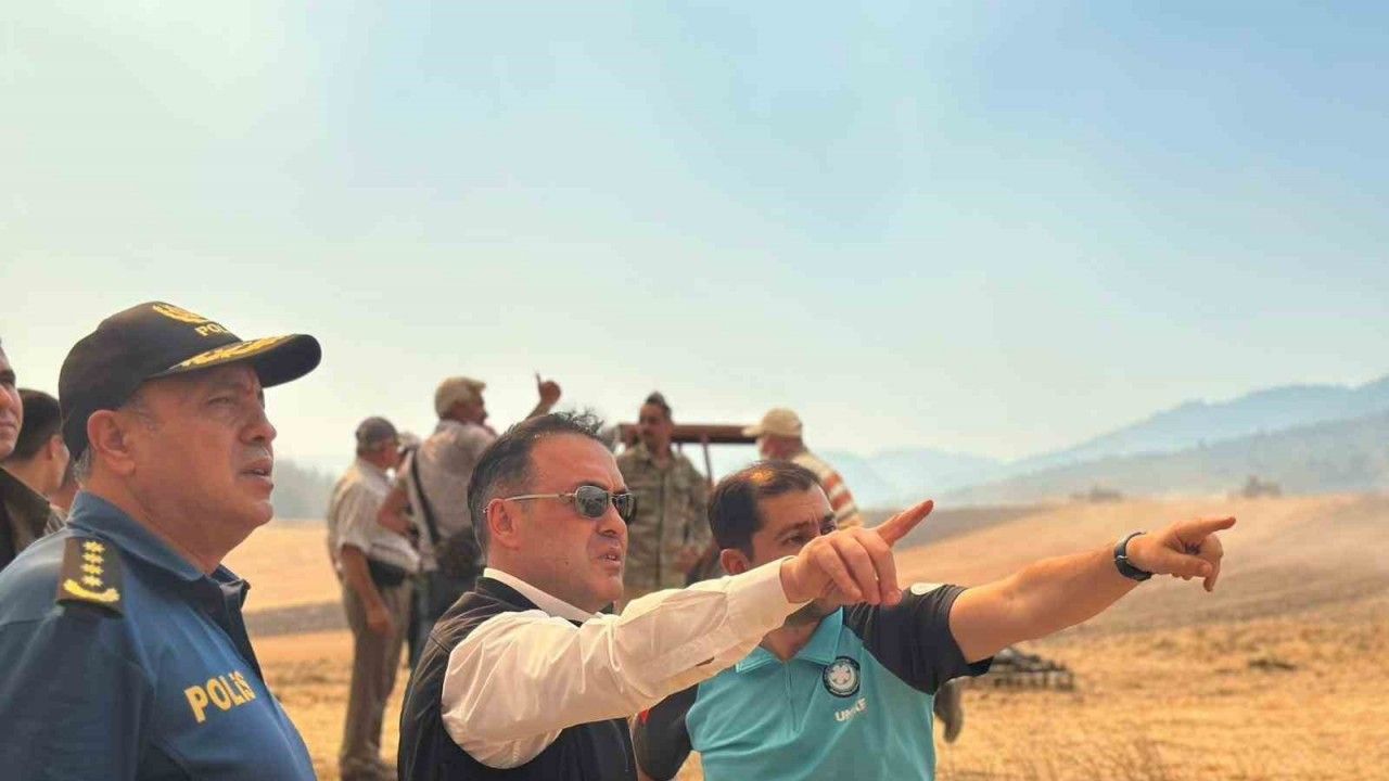 Vali Sözer, yangın bölgesinde inceleme yaptı