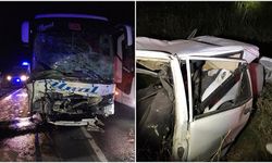 Kayseri'de yolcu otobüsü ile otomobil çarpıştı, 2 kişi öldü, 20 kişi yaralandı