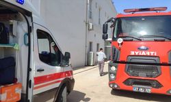 Gaziantep'te pamuk fabrikasında çıkan yangında 2 işçi dumandan etkilendi