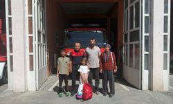 Burdur'da çıkan yangının 112'ye bildirilmesini sağlayan 5 yaşındaki çocuk ödüllendirildi