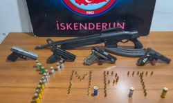 İskenderun’da asayiş uygulaması; 5 adet ruhsatsız silah ele geçirildi