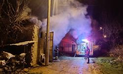 Uşak’ta samanlıkta çıkan yangında 5 koyun telef oldu