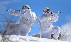 Jandarma komandolardan kış tatbikatı