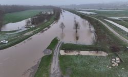 Tunca Nehri, Kırkpınar Güreşleri'nin yapıldığı Sarayiçi'nde kısmen taştı
