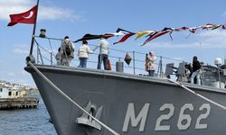 Tekirdağ'da 'TCG Enez' gemisi ziyarete açıldı