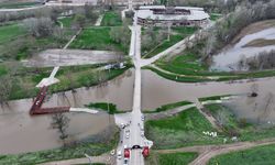 Tunca Nehri'nin debisi yağışlar nedeniyle 3 günde 3,5 kat arttı