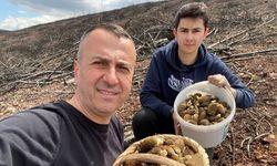 Baba ve oğlunun yüzünü güldüren mantar avı