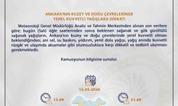 Ankara Valiliğinden kuvvetli yağış uyarısı