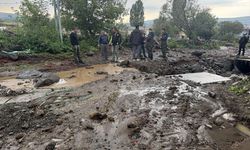 Ardahan'da sağanak ve dolu bazı köy ve mahallelerde hasara neden oldu