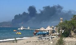 Fethiye'de tur teknesinde yangın çıktı