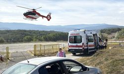Bolu'da fenalaşan böbrek nakilli hasta ambulans helikopterle Antalya'ya sevk edildi