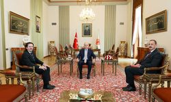 TBMM Başkanı Kurtulmuş, Kuzey Makedonya Kültür ve Turizm Bakanı Süleymani'yi kabul etti
