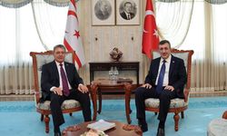 Cumhurbaşkanı Yardımcısı Yılmaz, KKTC Başbakanı Üstel ile görüştü
