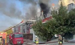 Hatay'da mobilya fabrikası alevlere teslim oldu