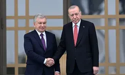 Cumhurbaşkanı Erdoğan, Özbekistan Cumhurbaşkanı Mirziyoyev ile bir araya geldi