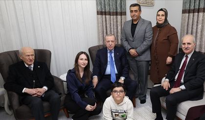 Cumhurbaşkanı Erdoğan ve MHP Lideri Bahçeli, Osmaniye'de Solak ailesini ziyaret etti