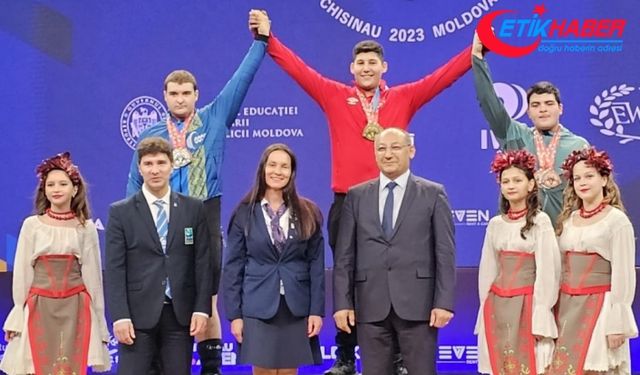 15 Yaş Altı ve Yıldızlar Avrupa Şampiyonasında milli halterci Arda Bıyık, 3 altın madalya kazandı