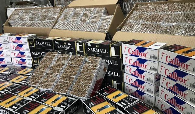 Düzce'de on binlerce tütün dolu makaronlar ele geçirildi