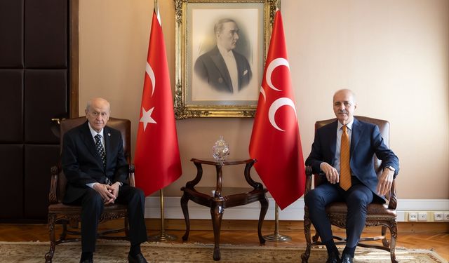 TBMM Başkanı Kurtulmuş, MHP Genel Başkanı Bahçeli'yi ziyaret etti: