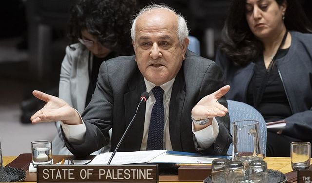 Filistin'in BM Daimi Temsilcisi Mansur: "İsrail'in Gazze'deki vahşet ve terörü insanlığa hakarettir"