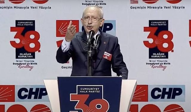 Kılıçdaroğlu, CHP'nin 38. Olağan Kurultayı'nda konuştu: