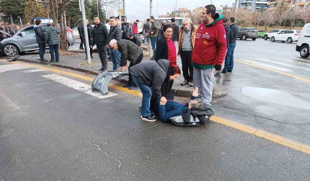 Ankara’da trafik kazası sonrası araçta yangın çıktı: 2 yaralı