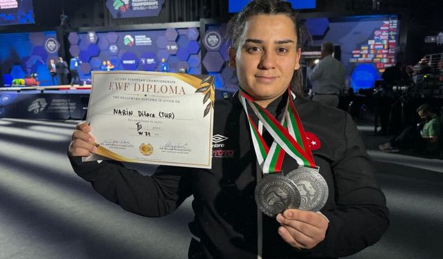 Avrupa Halter Şampiyonası'nda 2 bronz madalya kazanan Dilara Narin, duygularını anlattı: