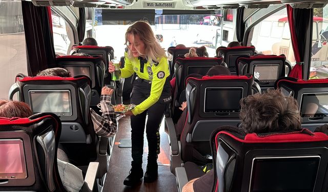 Kayseri’de otobüs yolcularına yönelik emniyet kemeri denetimi yapıldı