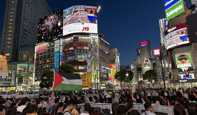 Tokyo'da Filistin'e destek için "İntifada Yürüyüşü" düzenlendi
