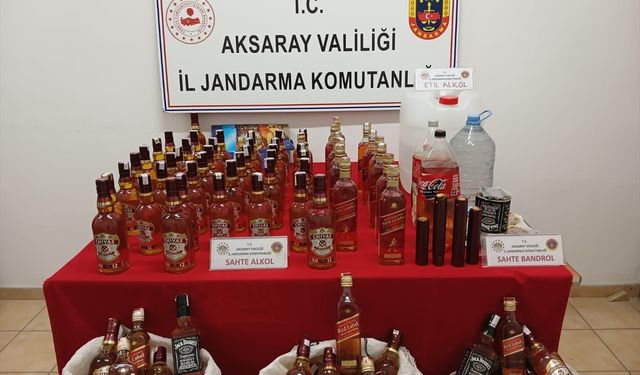 Aksaray'da sahte içki operasyonunda 1 şüpheli yakalandı