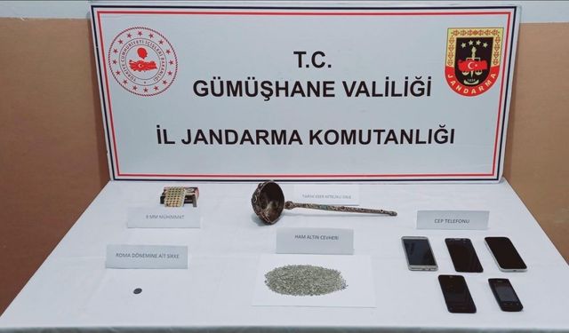 Gümüşhane’de tarihi eser kaçakçılığı operasyonunda kepçe ele geçirildi