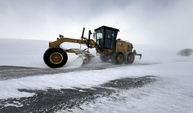 Kapanan Ardahan-Şavşat kara yolunda karla mücadele çalışması başlatıldı