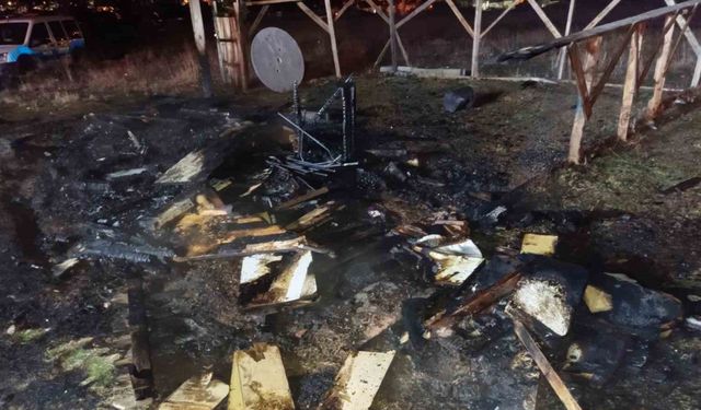 Isparta’da güvercin kulübeleri yandı, 60 güvercin telef oldu