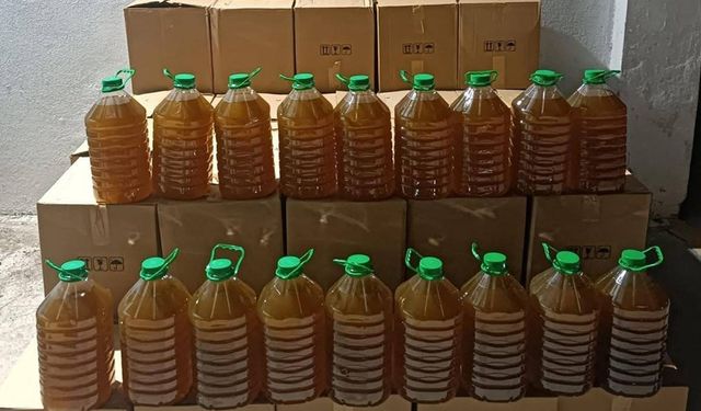 Balıkesir'de 1000 litre sahte zeytinyağı ele geçirildi
