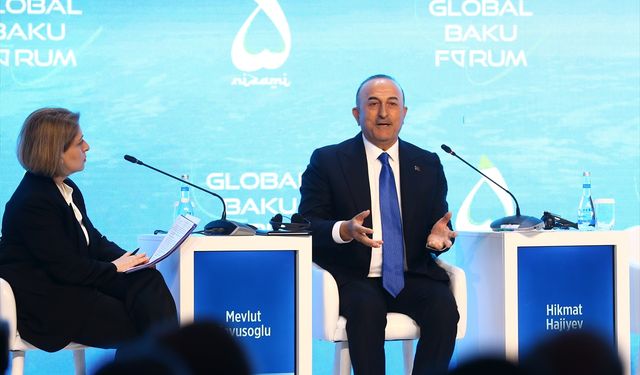 TBMM NATO Parlamenter Asamblesi Türk Delegasyonu Başkanı Çavuşoğlu, Azerbaycan'da konuştu: