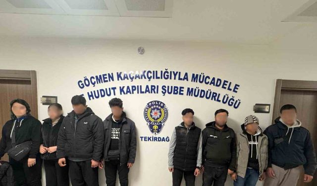 Tekirdağ’da İranlı ve Afgan kaçak göçmenler yakalandı